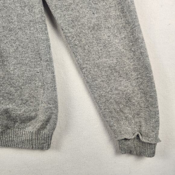 Wool & Co Quarter-Zip Pullover Sweater Men Large Gray Merino Wool/Cashmere EUC - Picture 6 of 13